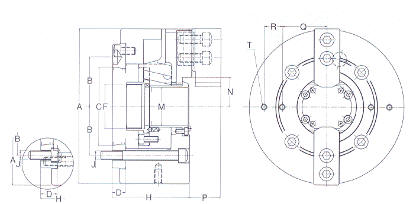 2 JAw Wedge Style PowerChuck Diagram