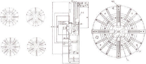 Stationary Non-Thru Hole Power Chuck Diagram